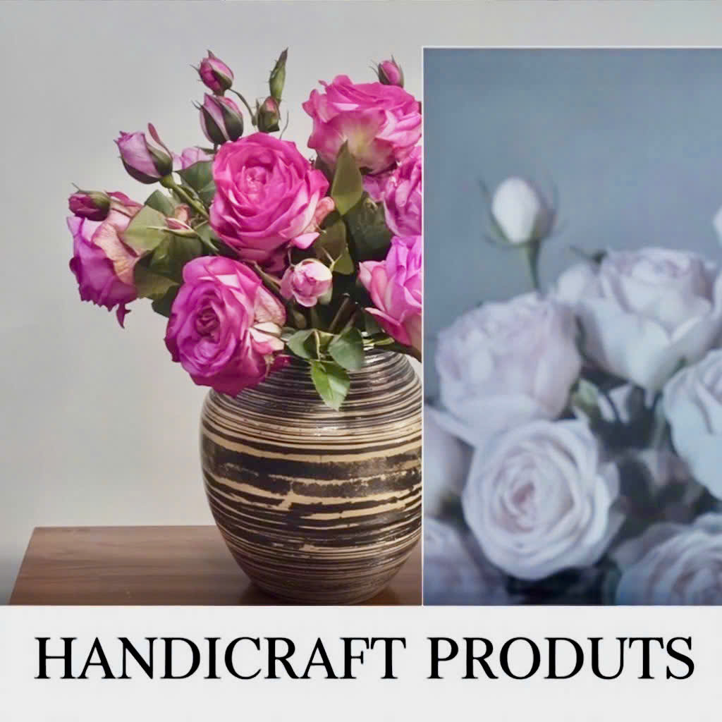 Sản phẩm thủ công mỹ nghệ từ tre – Bình tre cuốn thô sần